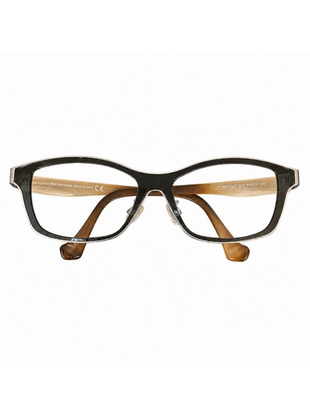 Balenciaga BA5027 020 Eyeglasses FRAMES ONLY 54-16-135 Brown Gray Italy